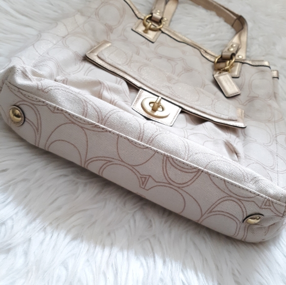 Coach Penelope Linen/Leather Handbag - Picture 7 of 13